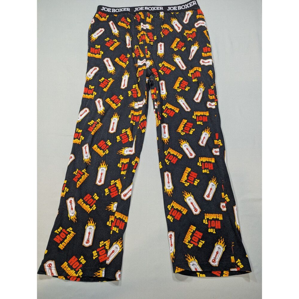 Joe Boxer Men's Large Lounge Pajama Pants Too Hot to Handle Flame Print